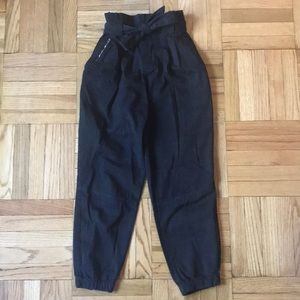 Zara Paperbag Waist Cargo Pant with Army Print